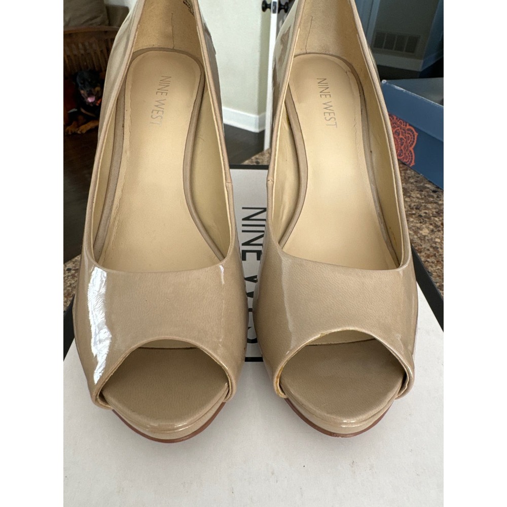 Nine West Women’s peep toe patent leather Size 7 - Picture 6 of 8